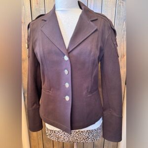 St John Sport Brown Blazer. Sz Small EUC